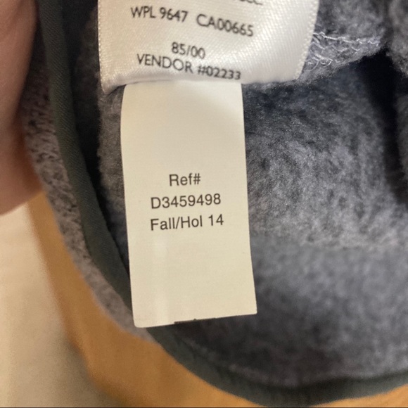 Eddie Bauer Fleece V-Neck Pullover Blue Gray - Picture 9 of 9